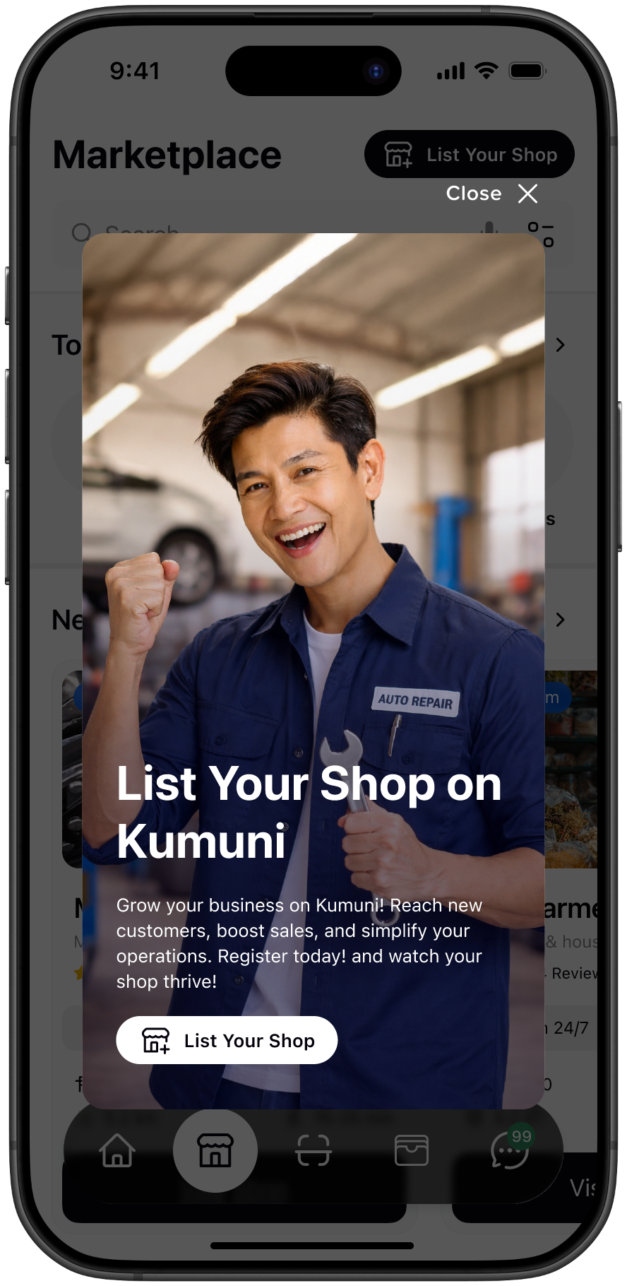 Kumuni list your shop